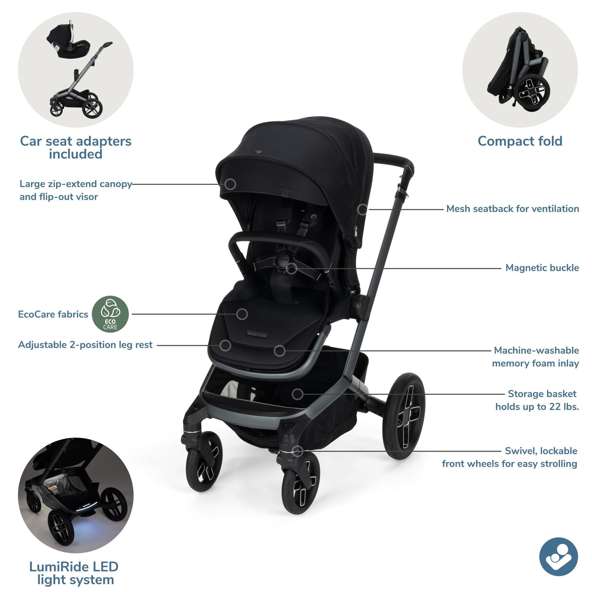 Maxi-Cosi Fame Modular Stroller Strollers - Single Maxi-Cosi