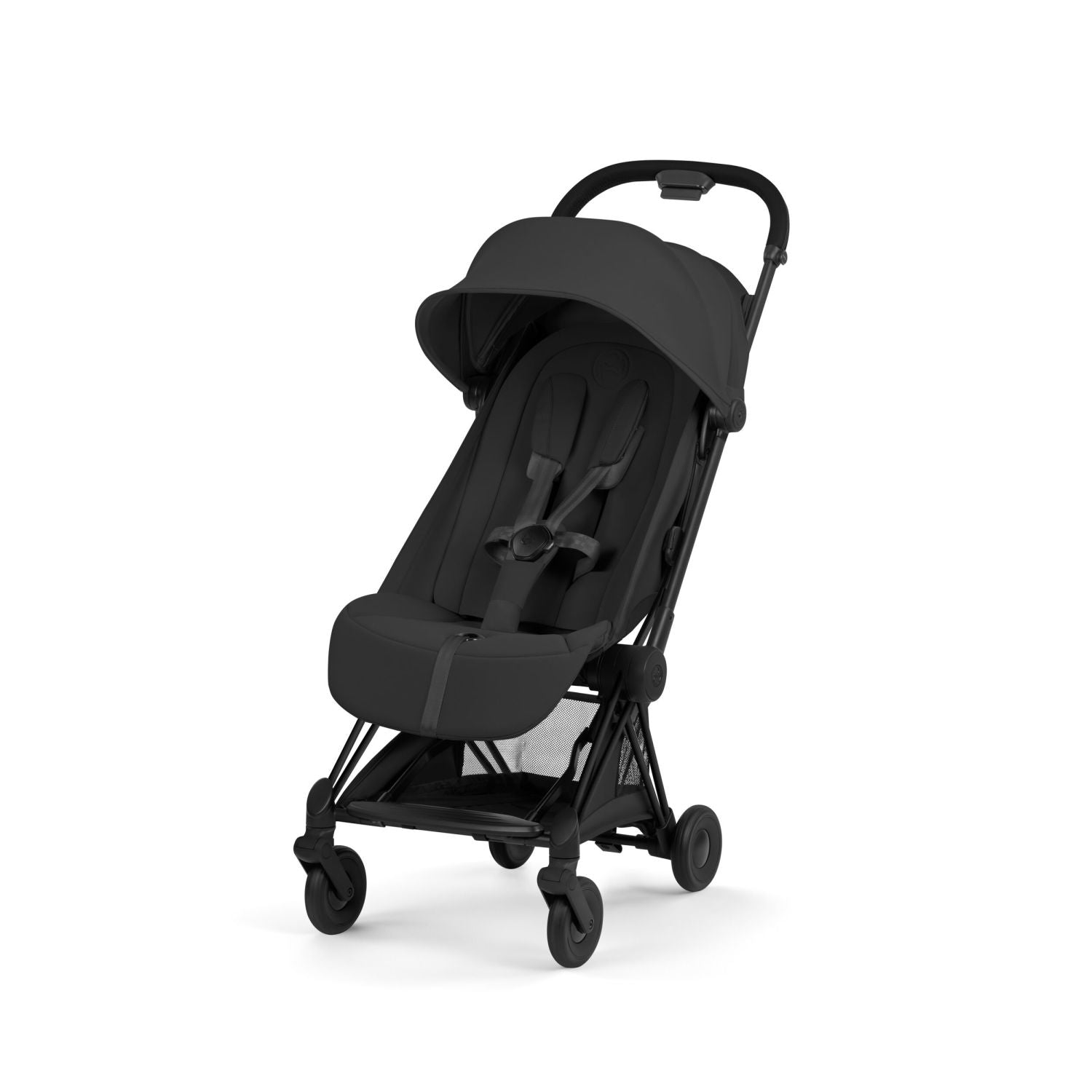 COYA Compact Travel Stroller - Style Collection Strollers - Single Cybex Matte Black - Sepia Black Lux Seat