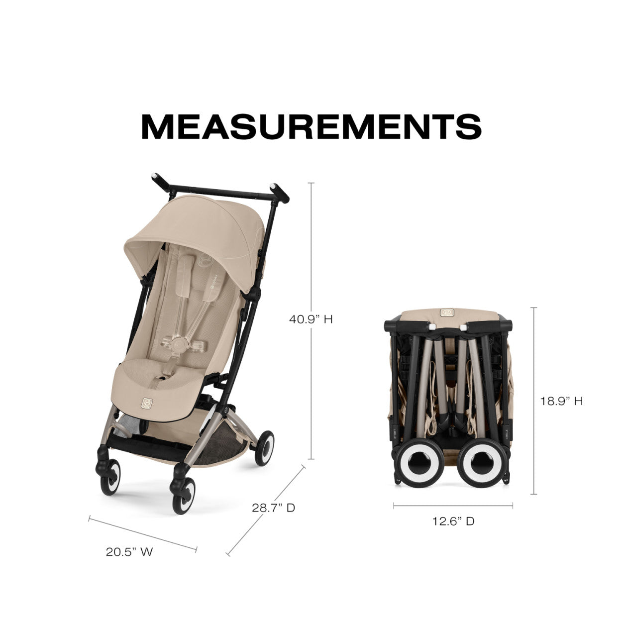 Cybex LIBELLE Ultra Lightweight Travel Stroller - Almond Beige
