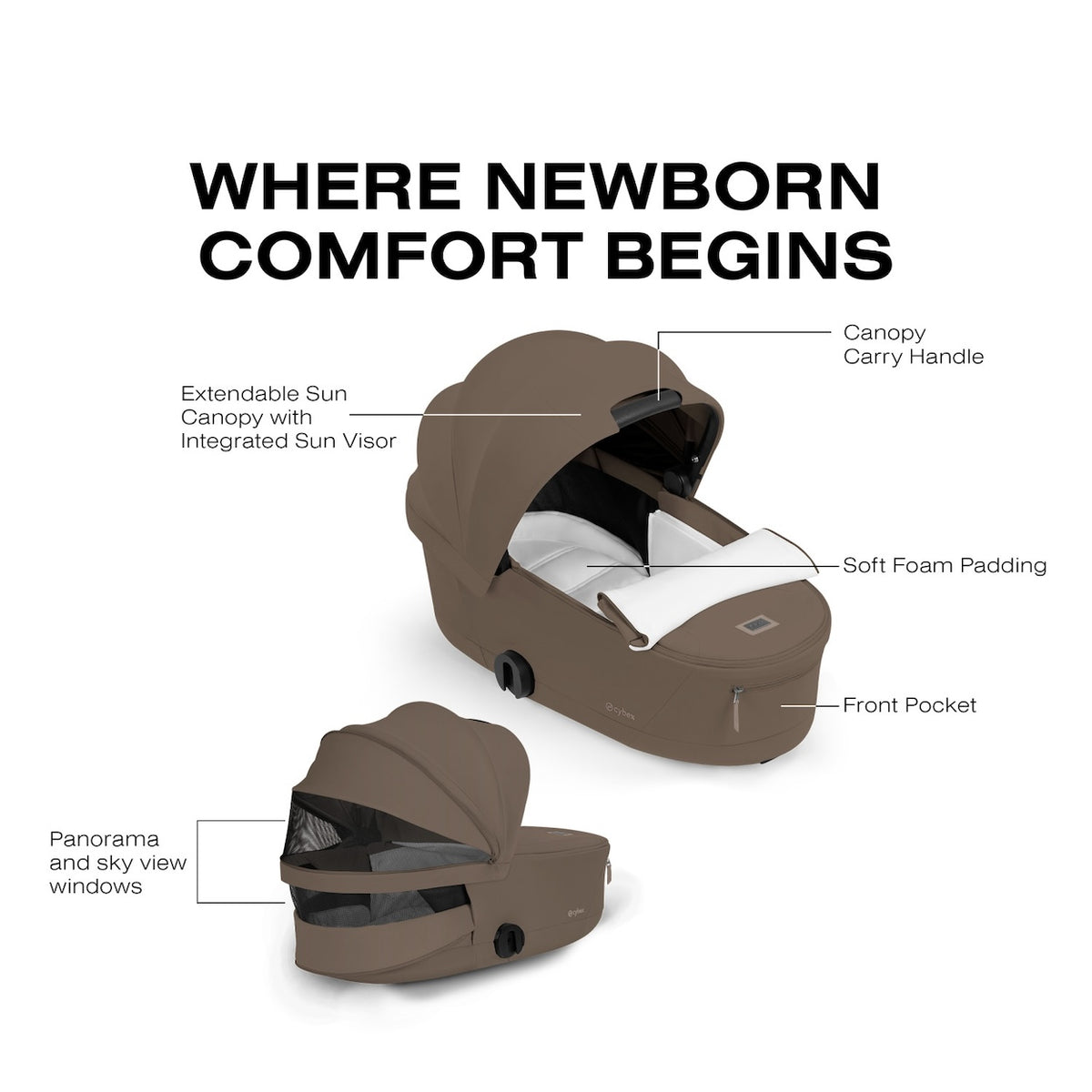 Foldable Lux Carry Cot for PRIAM / e-Priam Stroller Accessories Cybex