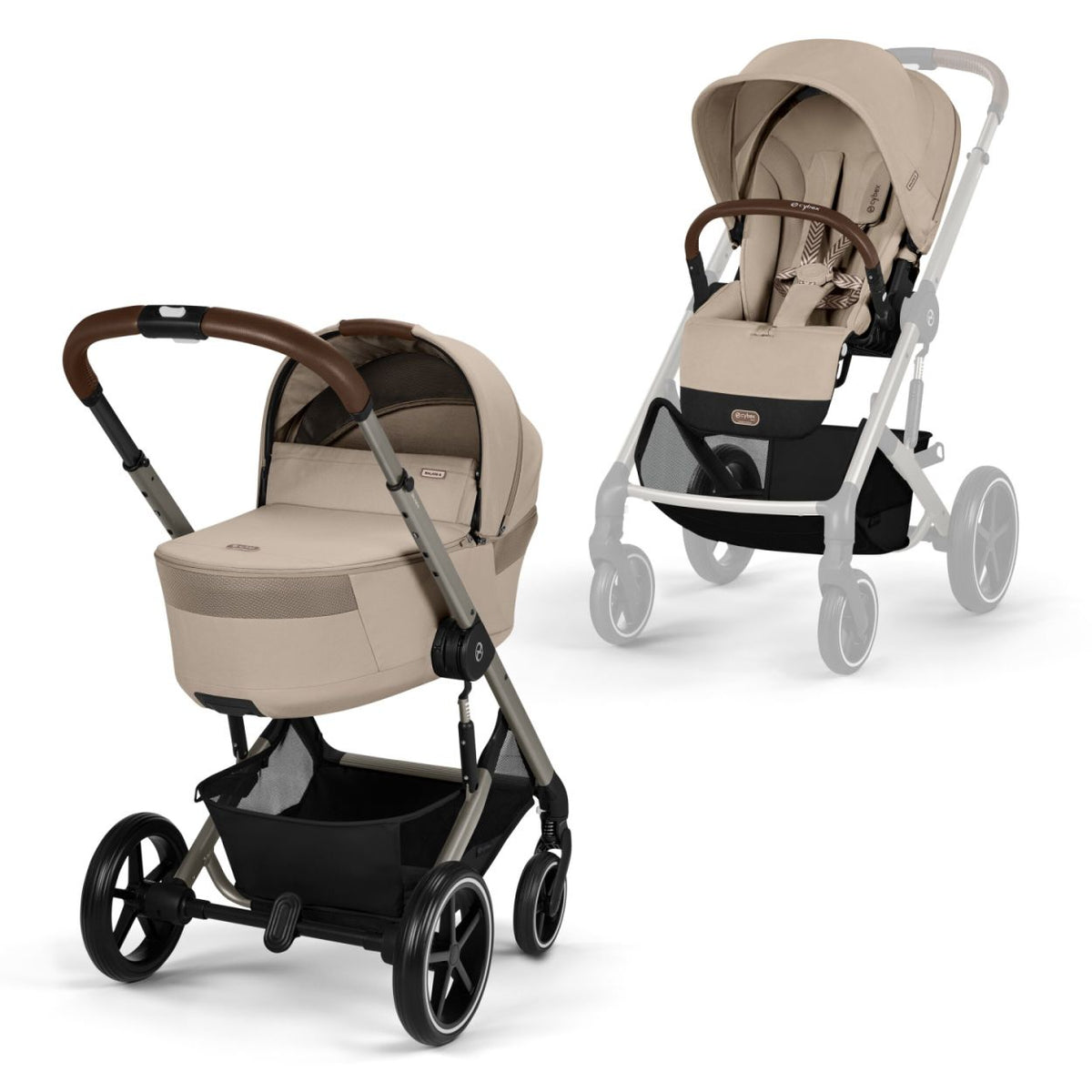BALIOS S Lux Stroller + BALIOS Fold Cot Newborn Bundle Strollers - Singles Cybex