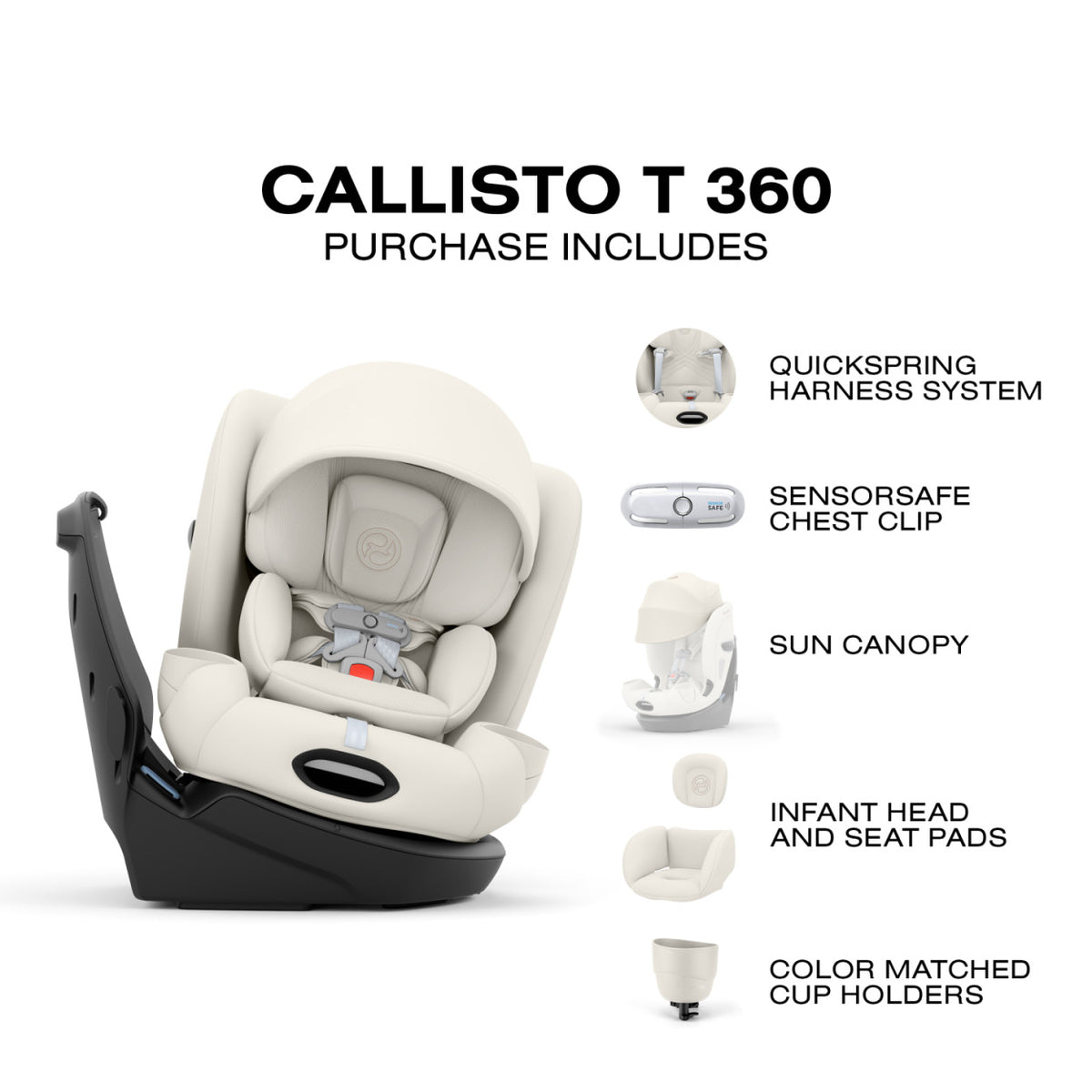 CALLISTO T 360 Rotating All-in-One Convertible Car Seat Car Seats - Convertible Cybex