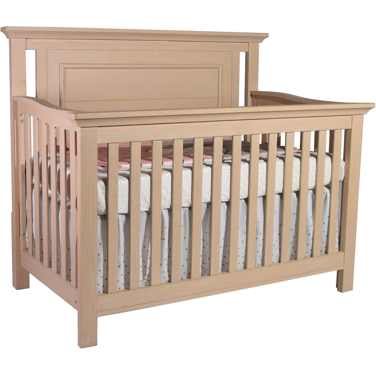 Pali Como Flat Forever Crib - Distressed Granite – Destination Baby & Kids