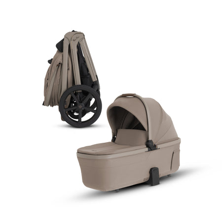 Cove 2 Compact Folding Bassinet Strollers - Single Silver Cross Champagne