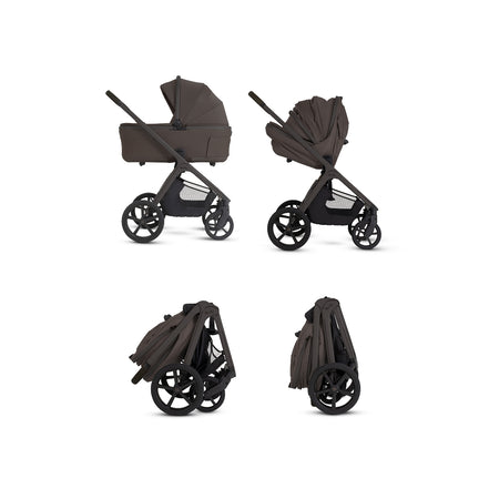 Cove 2 Compact Folding Bassinet Strollers - Single Silver Cross
