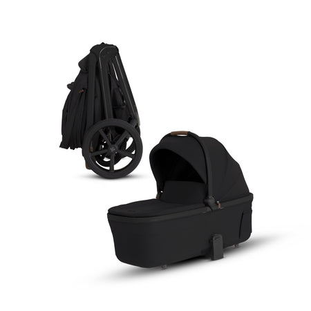 Cove 2 Compact Folding Bassinet Strollers - Single Silver Cross Onyx