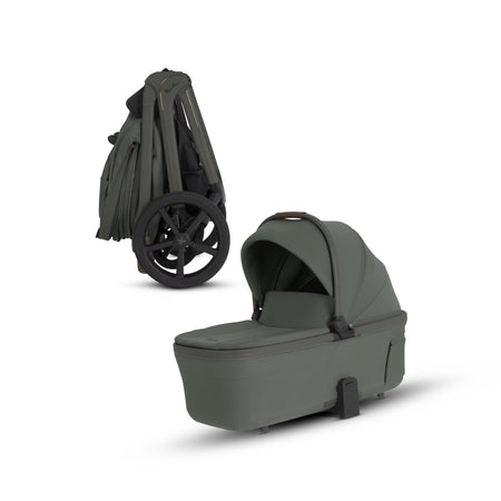 Cove 2 Compact Folding Bassinet Strollers - Single Silver Cross Pewter