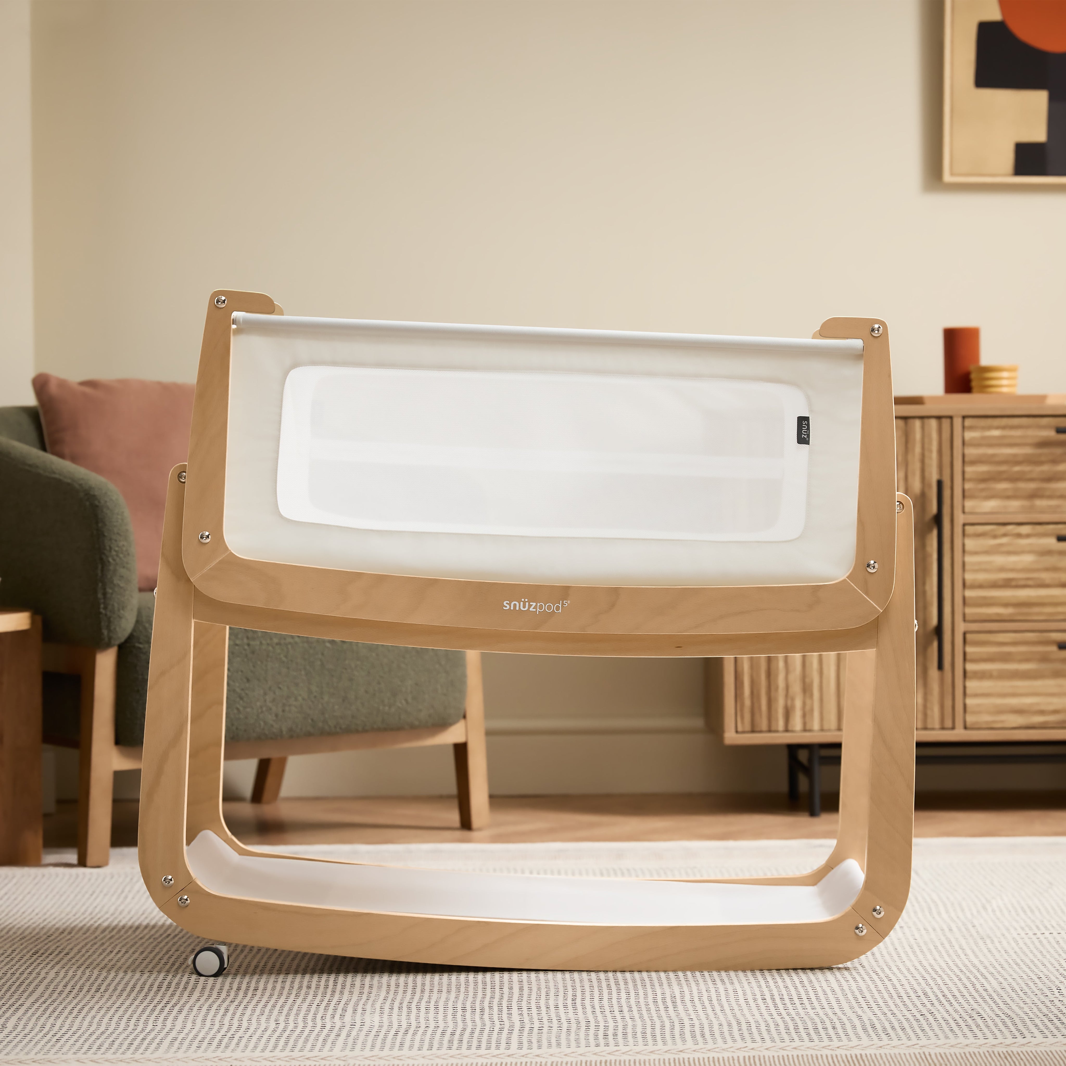 SnuzPod5 Bedside Bassinet Natural Bassinets Snuz