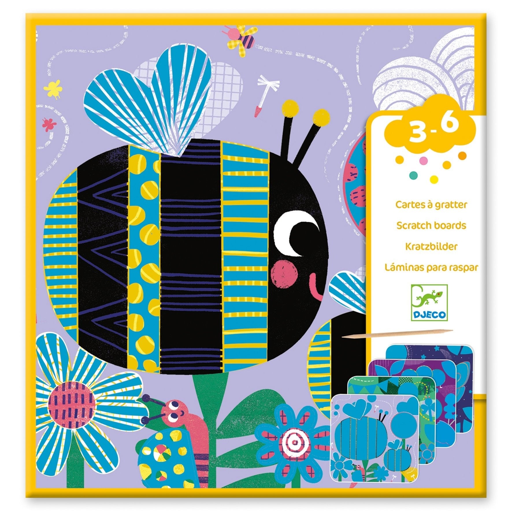 Bugs Scratch Card Activity Set Art & Drawing Toys Djeco