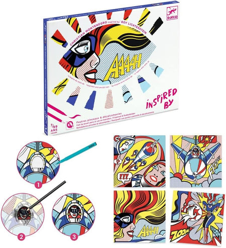Inspired by Superheroes Coloring and Rub-on Transfer Craft Kit Art & Drawing Toys Djeco