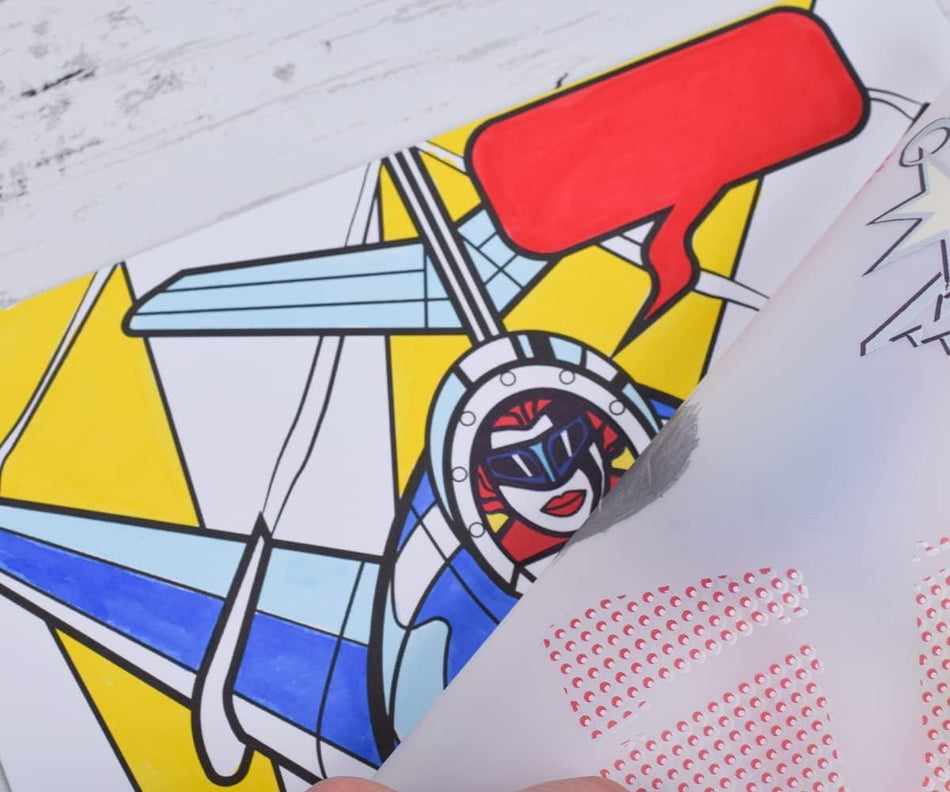 Inspired by Superheroes Coloring and Rub-on Transfer Craft Kit