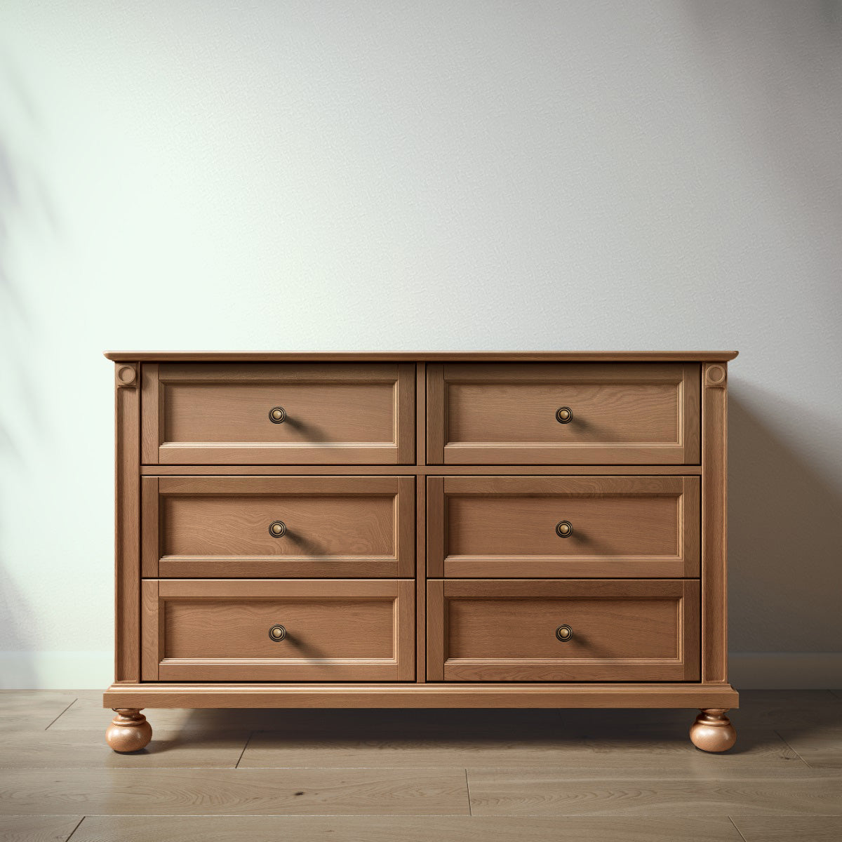 Romina Dakota Double Dresser Dressers Romina Furniture Harvest Bronze Swirl Knob