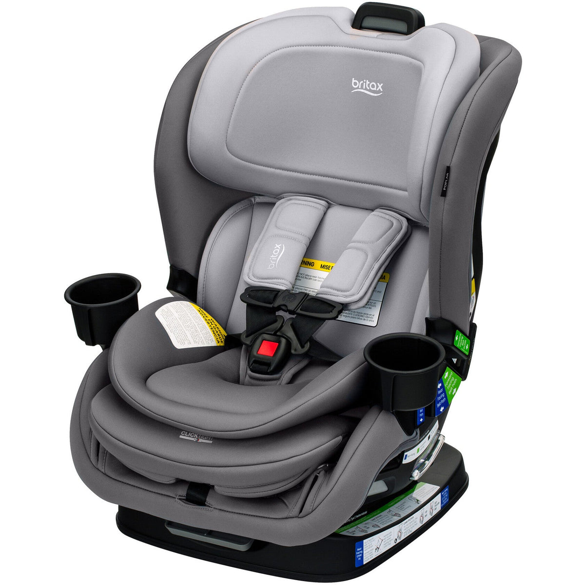 Poplar 2-in-1 Convertible Car Seat with ClickTight Car Seats - Convertible Britax Glacier Graphite