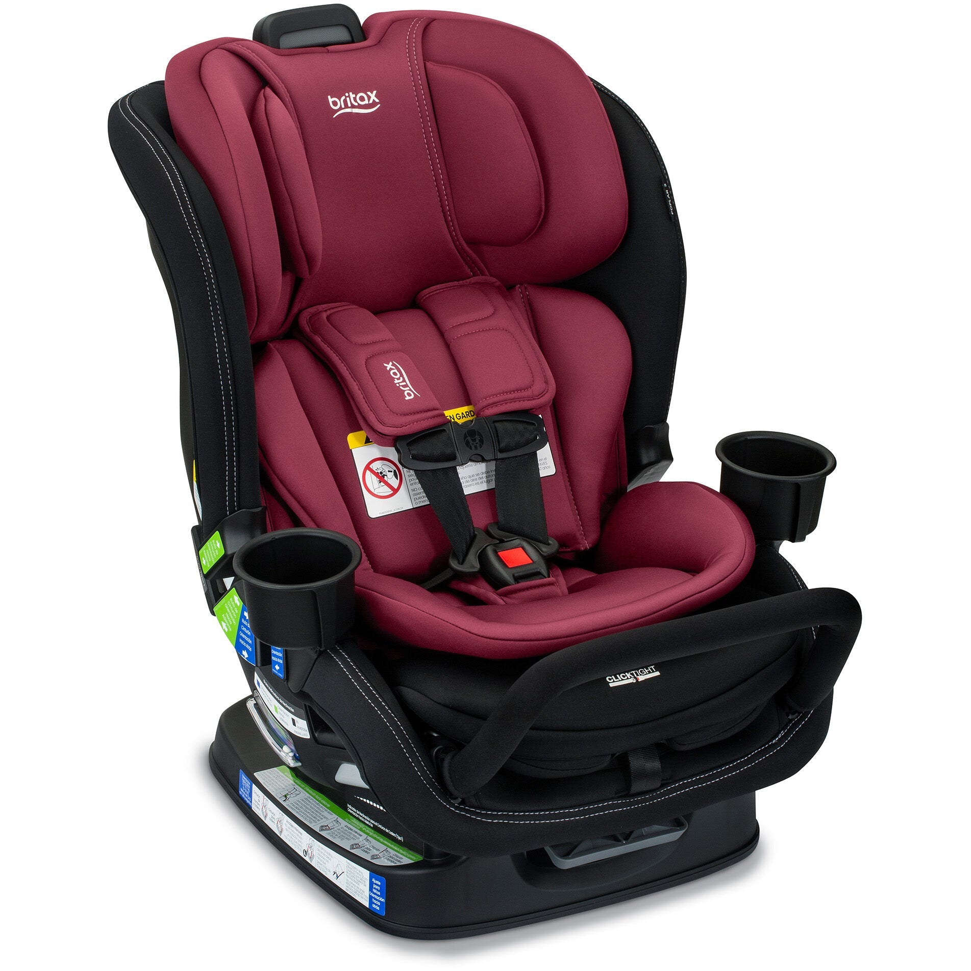 Poplar S Convertible 2-in-1 Car Seat with ClickTight Car Seats - Convertible Britax Ruby Onyx
