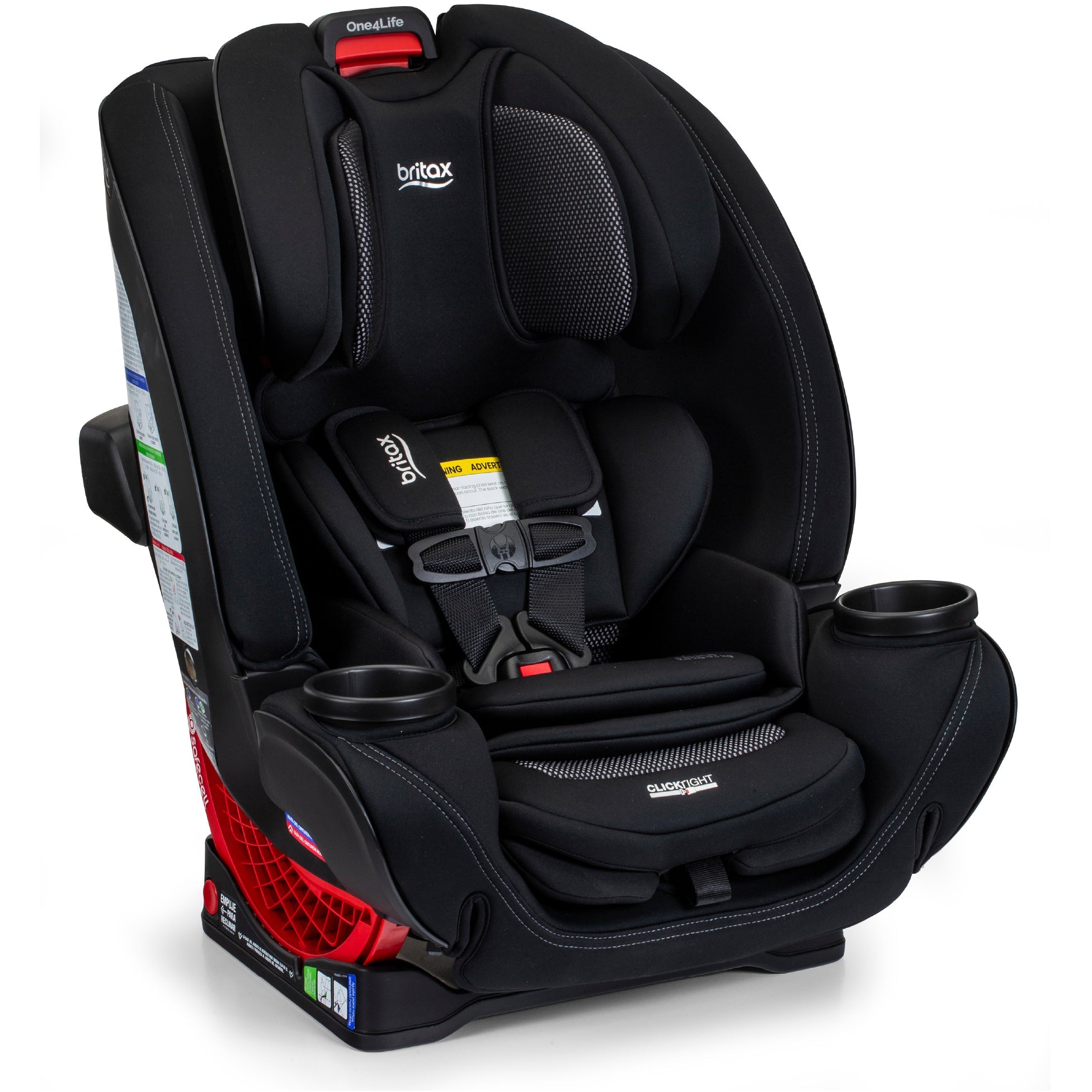 One4Life All-in-One Car Seat with ClickTight Installation + SafeWash Fabrics Car Seats - Convertible Britax Cool-Flow Carbon