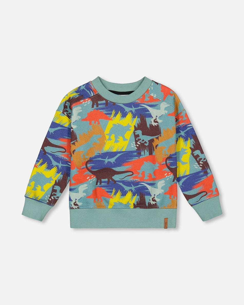 Printed Sweatshirt Sea Pine Dino Print