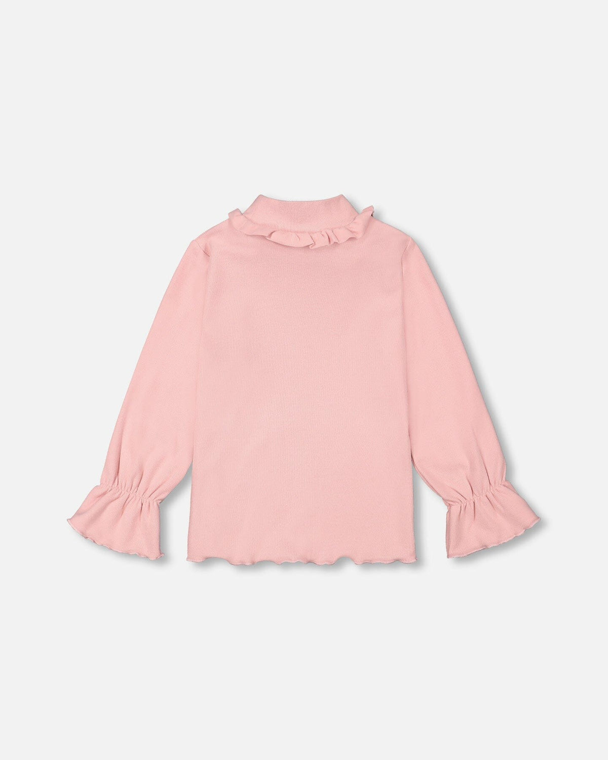 deux par deux Powder Pink Super Soft Brushed Rib Mock Neck Top - 4T ...