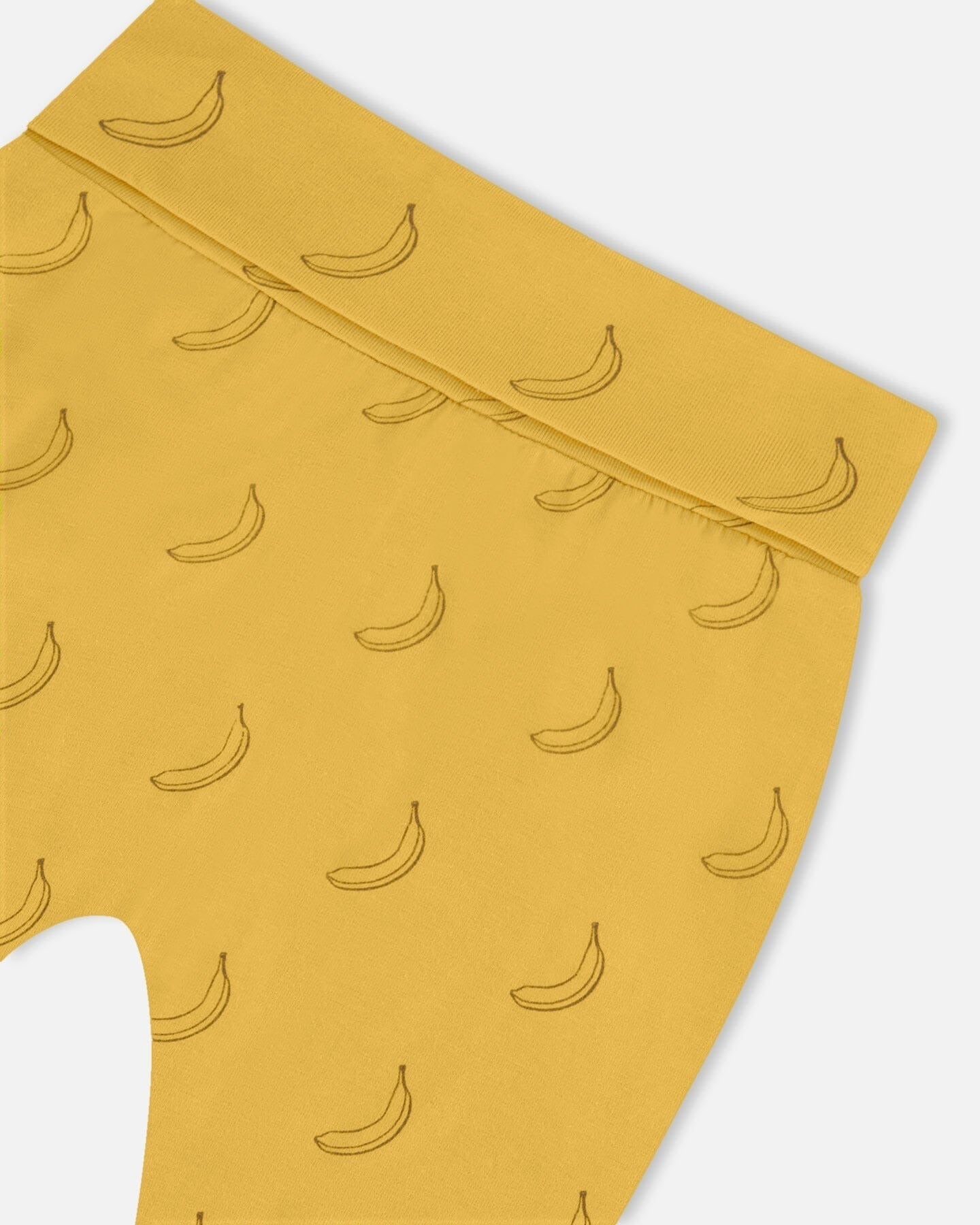 Printed Organic Cotton Top And Pant Set Yellow Bananas And Brown Clothing - Infant deux par deux