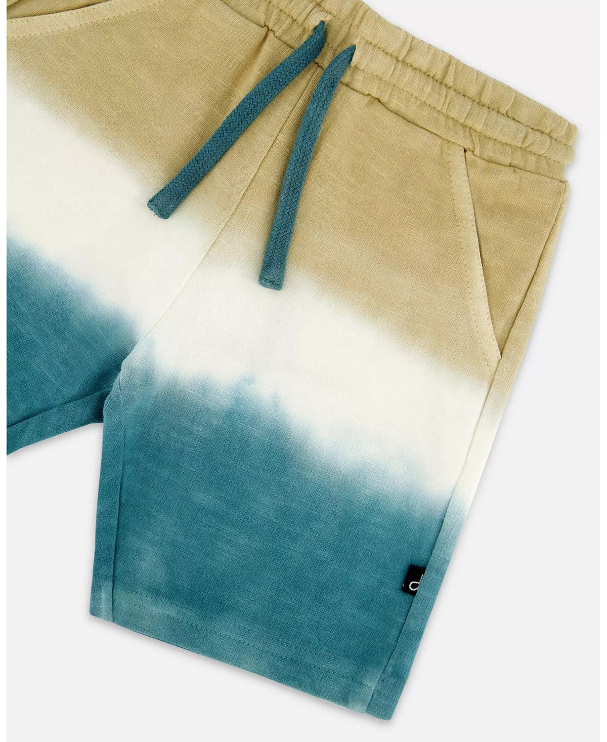 French Terry Short Gradient Beige And Teal Clothing - Boys Outfits deux par deux
