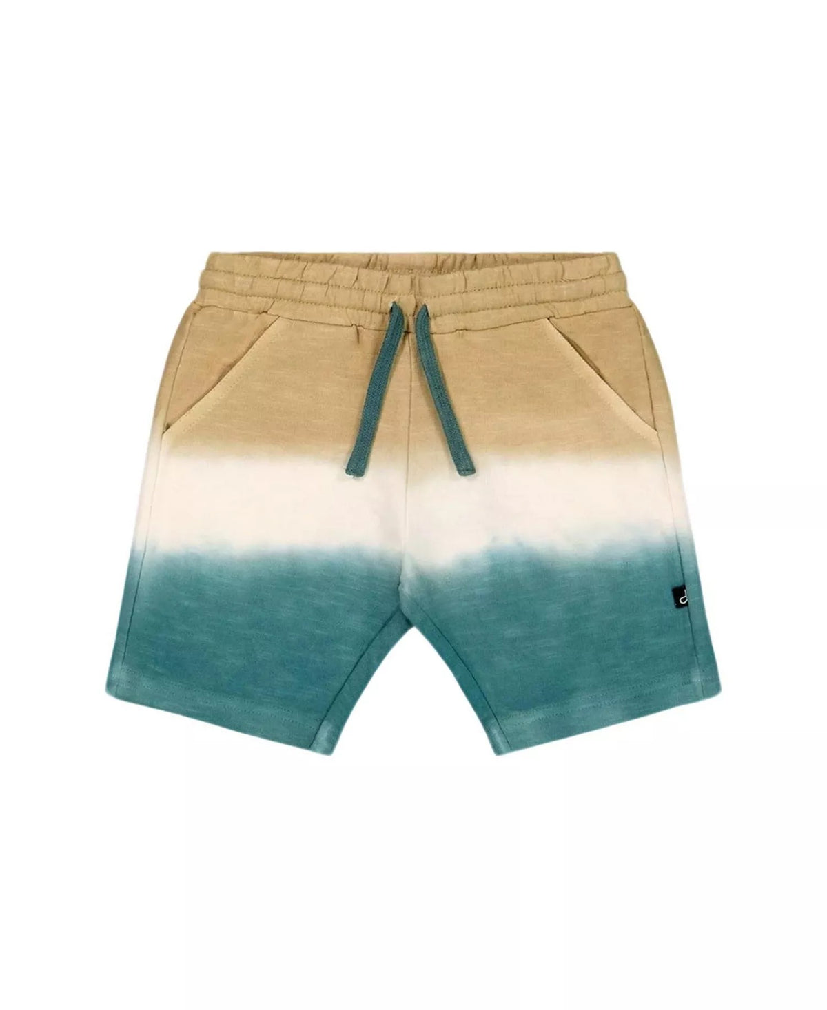 French Terry Short Gradient Beige And Teal Clothing - Boys Outfits deux par deux
