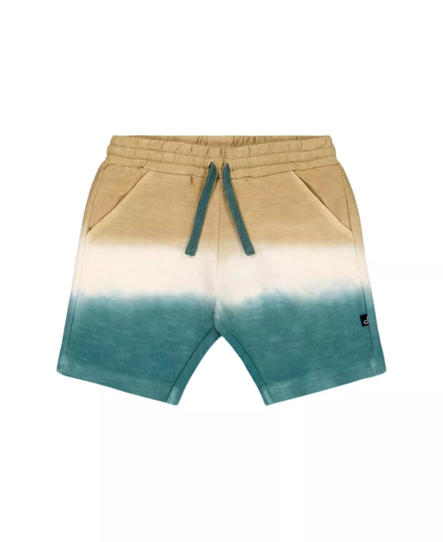 French Terry Short Gradient Beige And Teal Clothing - Boys Outfits deux par deux