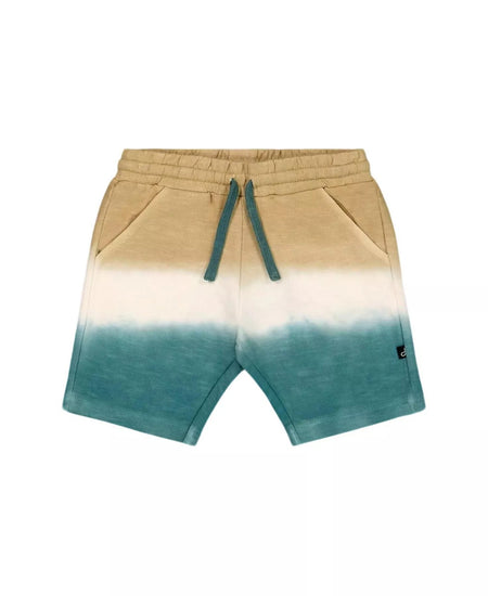 French Terry Short Gradient Beige And Teal Clothing - Boys Outfits deux par deux