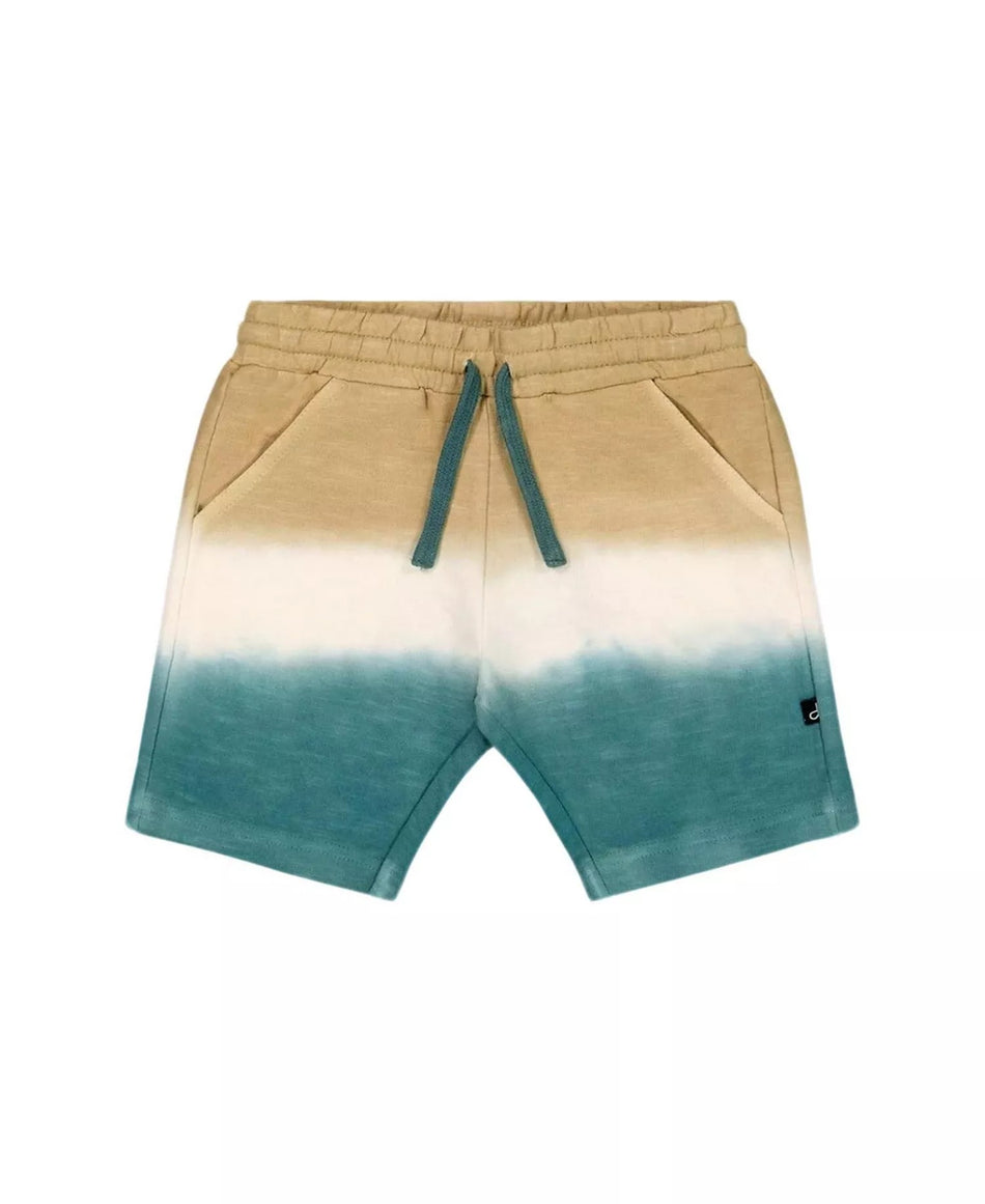 French Terry Short Gradient Beige And Teal