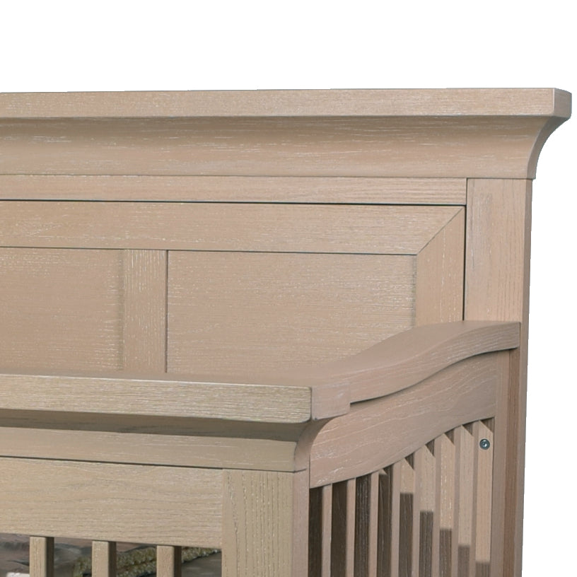 Genova Forever Crib with Decor Base Convertible Cribs Pali Wood with Squares