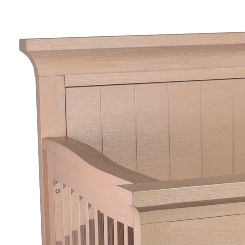 Genova Forever Crib with Straight Leg Convertible Cribs Pali Wood with Vertical Lines