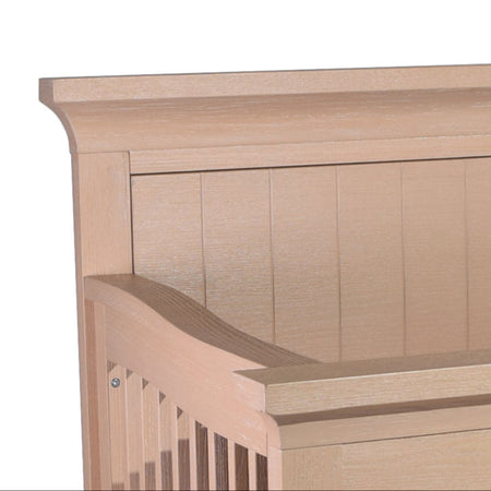 Genova Forever Crib with Straight Leg Convertible Cribs Pali Wood with Vertical Lines