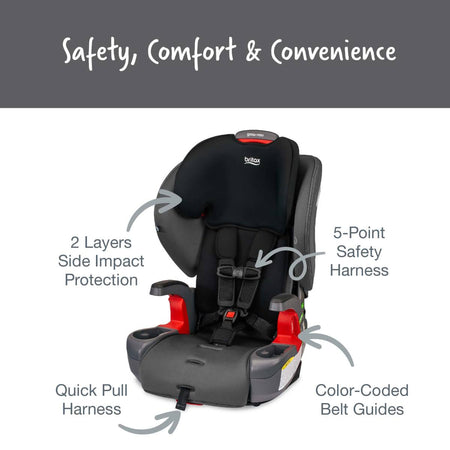 Grow With You Harness-to-Booster with Safewash Car Seats - Booster Britax