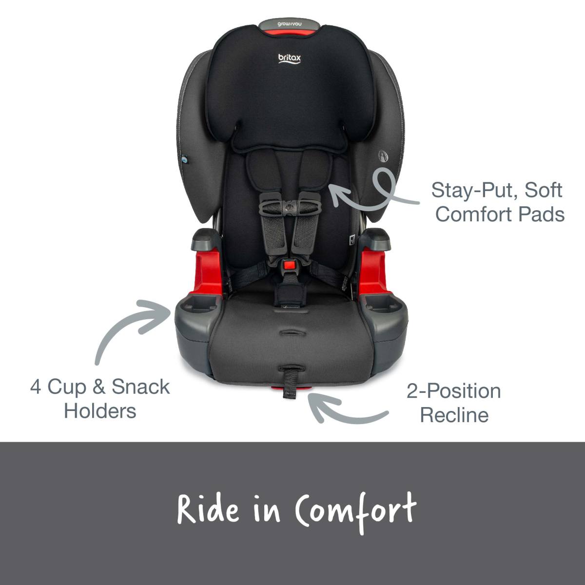 Grow With You Harness-to-Booster with Safewash Car Seats - Booster Britax