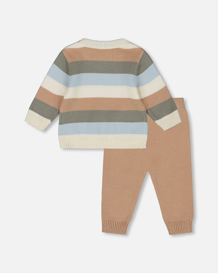 Knitted Top And Pant Set Light Caramel Clothing - Infant deux par deux
