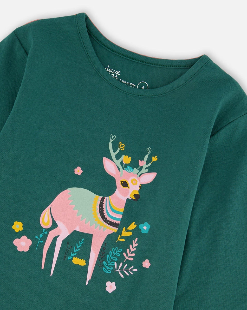 Organic Cotton Long Sleeve T-Shirt Dark Green