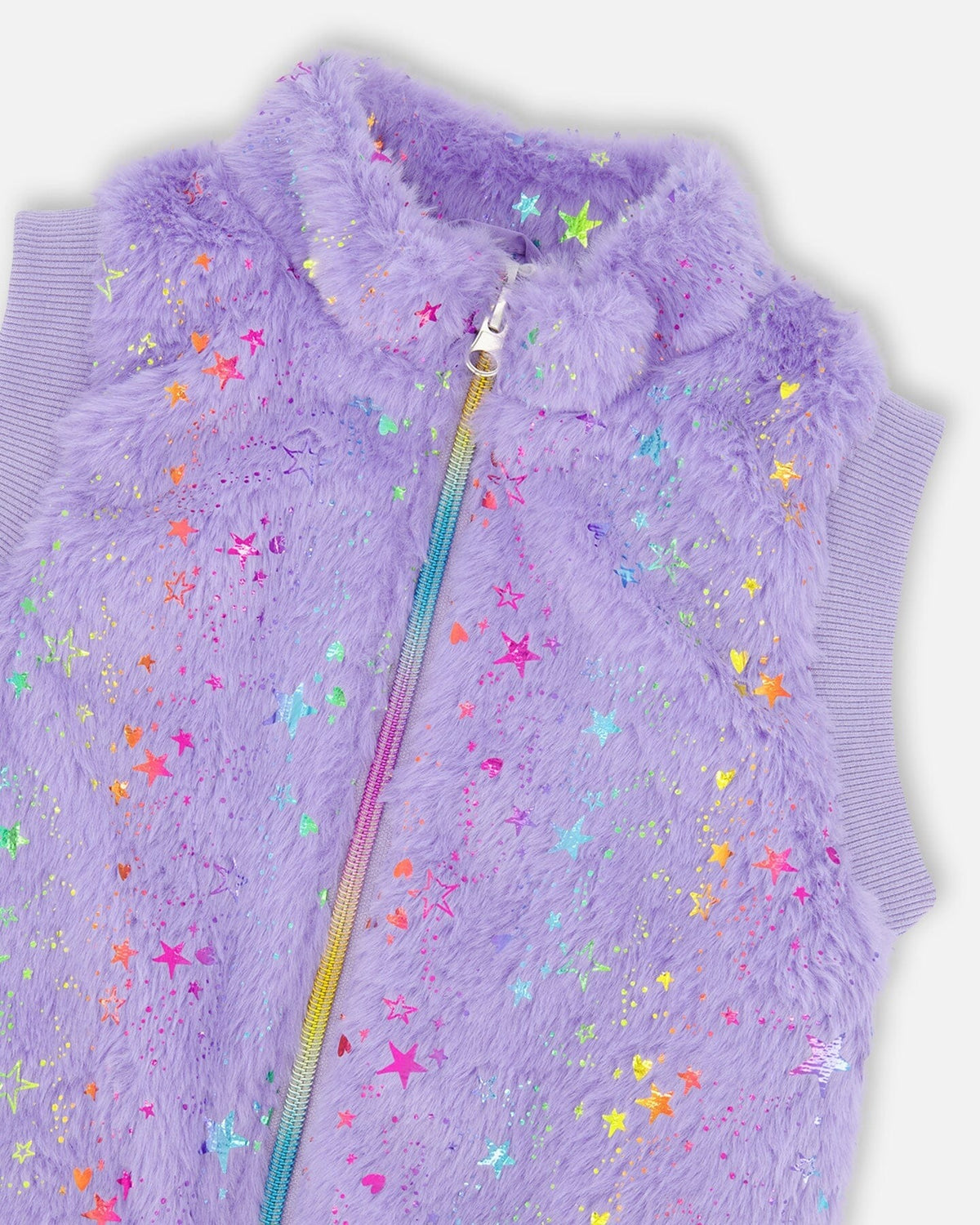 Faux Fur Zipped Vest Lavender Clothing - Girls Outfits deux par deux