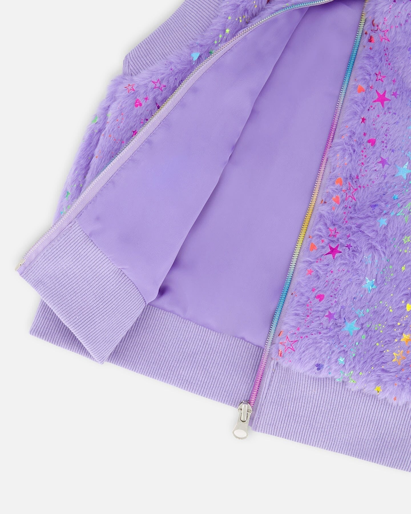 Faux Fur Zipped Vest Lavender Clothing - Girls Outfits deux par deux