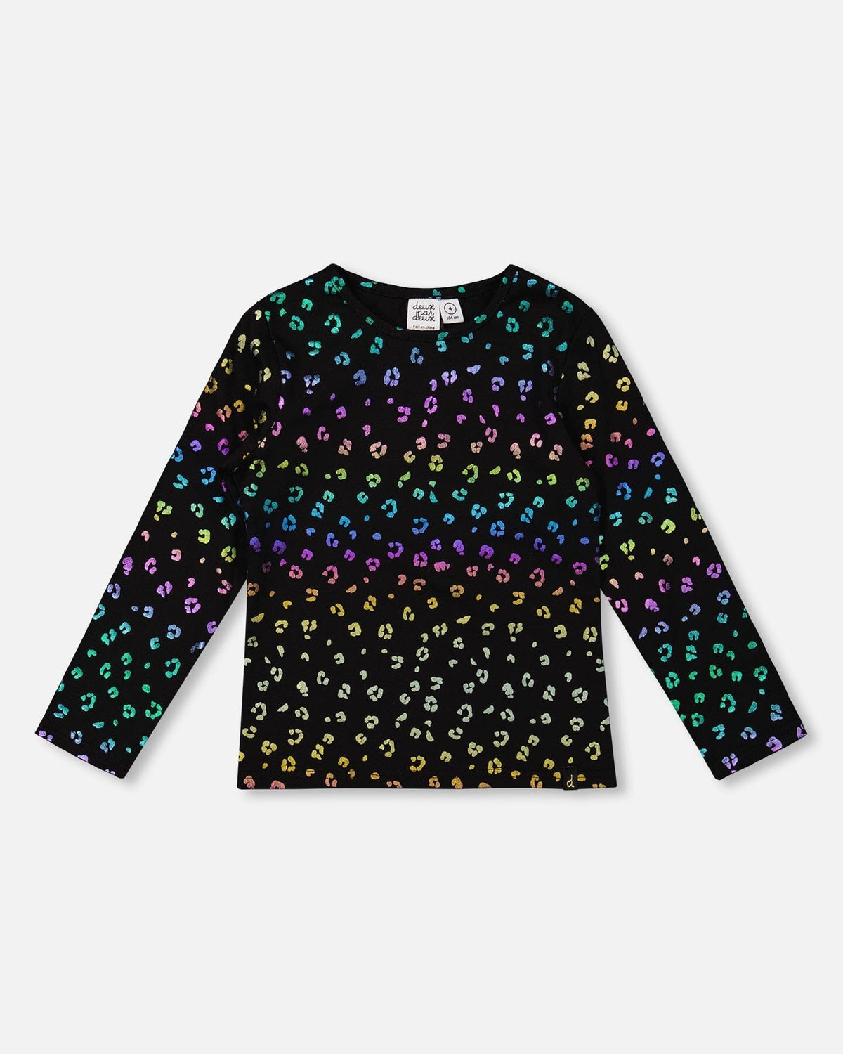Stretch Jersey T-Shirt Multicolor Leopard Print Clothing - Girls Outfits deux par deux