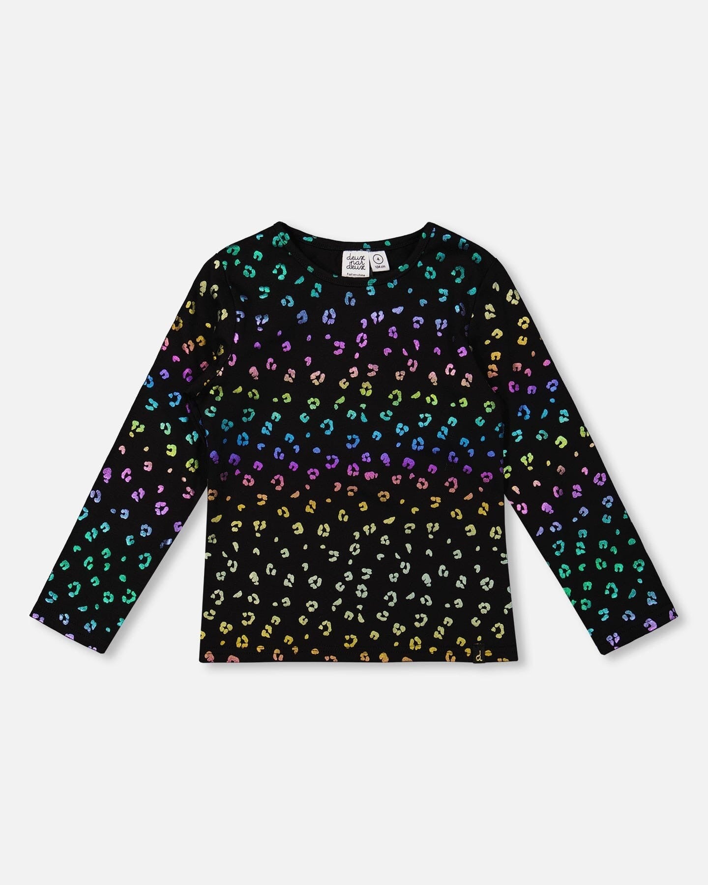 Stretch Jersey T-Shirt Multicolor Leopard Print Clothing - Girls Outfits deux par deux