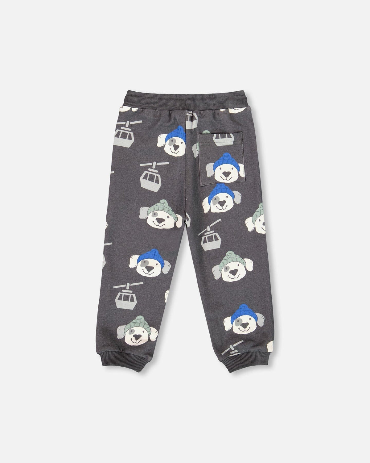 Grey Fleece Pullover Sweatshirt + Sweat Pant Set - Dogs with Beanie Clothing - Boys Outfits deux par deux
