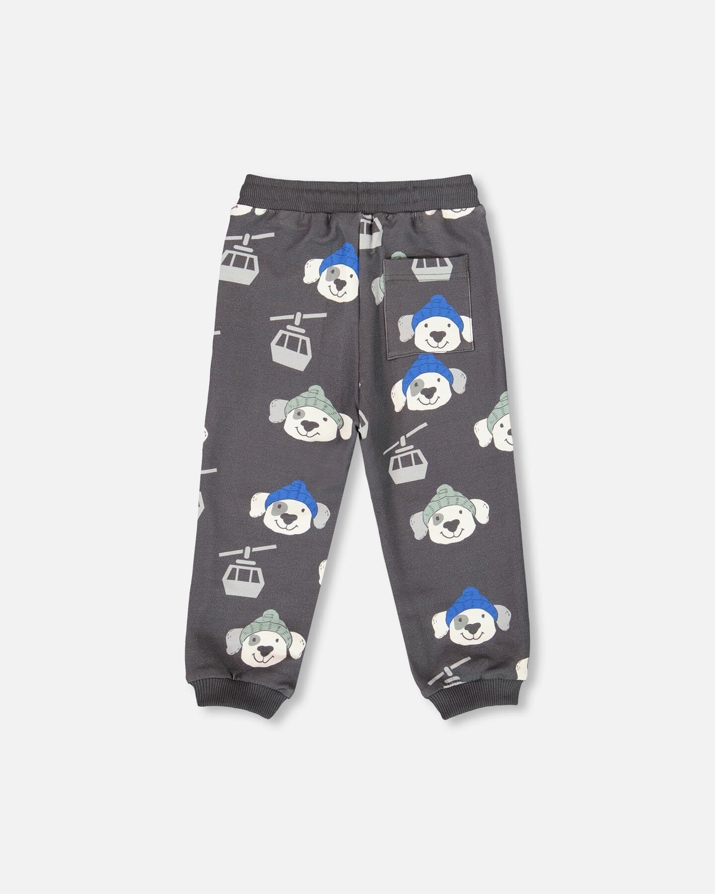 Grey Fleece Pullover Sweatshirt + Sweat Pant Set - Dogs with Beanie Clothing - Boys Outfits deux par deux