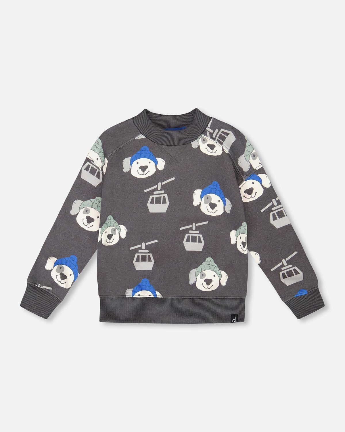 Grey Fleece Pullover Sweatshirt + Sweat Pant Set - Dogs with Beanie Clothing - Boys Outfits deux par deux