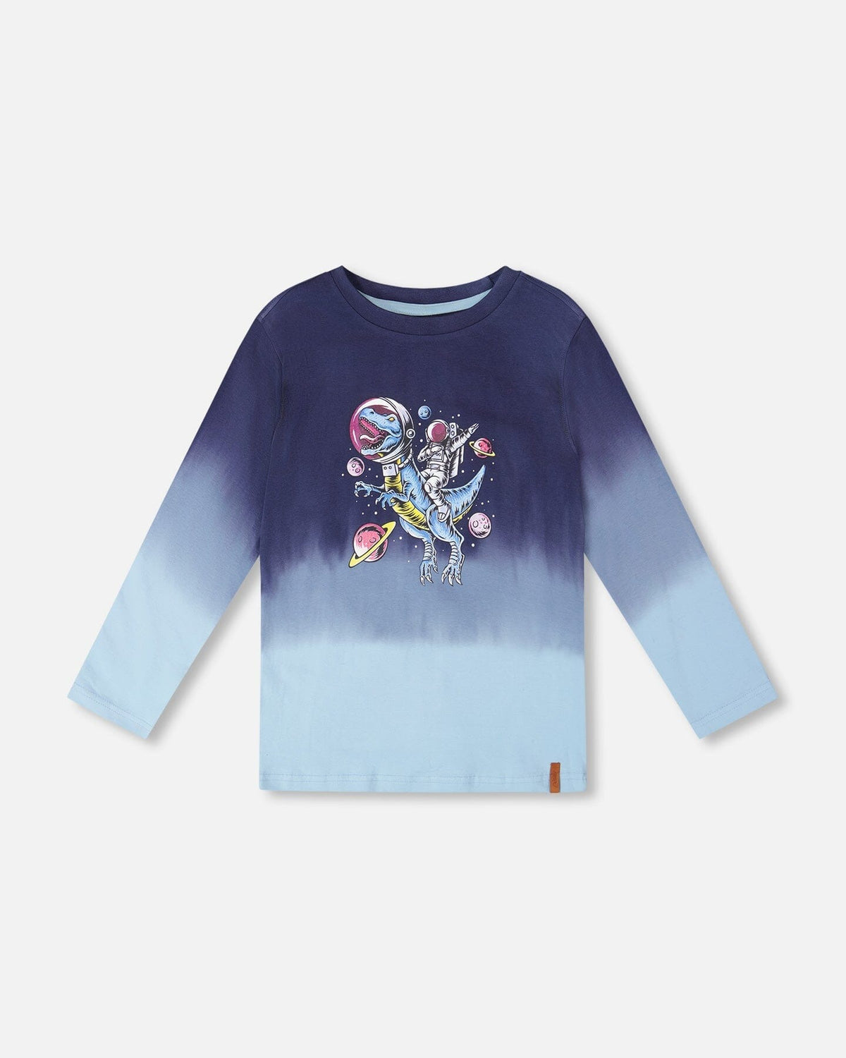 Long Sleeve Organic Cotton Gradient Jersey Tee Blue Clothing - Boys Outfits deux par deux