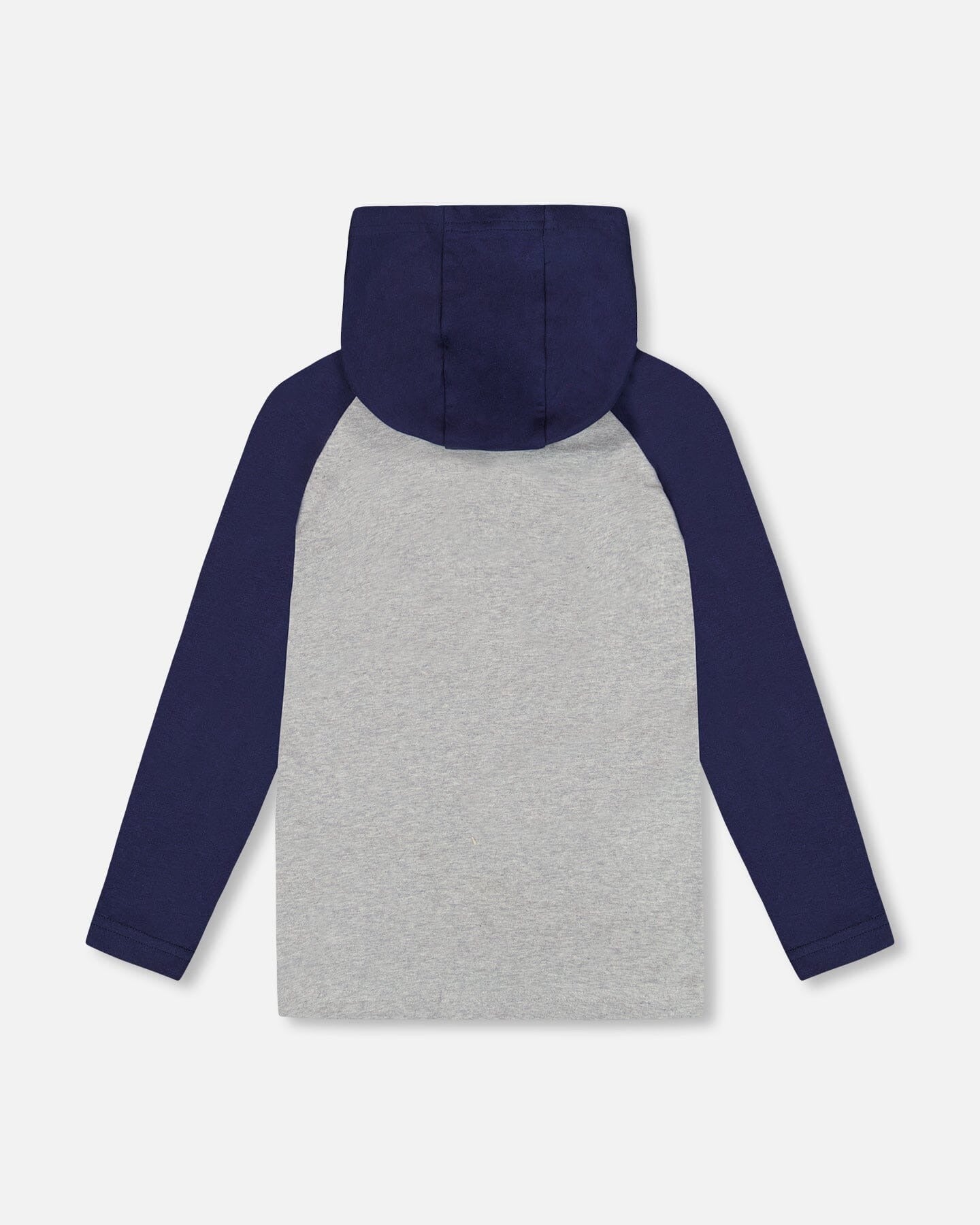 Organic Cotton Jersey Hooded Raglan Sleeve Tee Navy Blue Clothing - Boys Outfits deux par deux