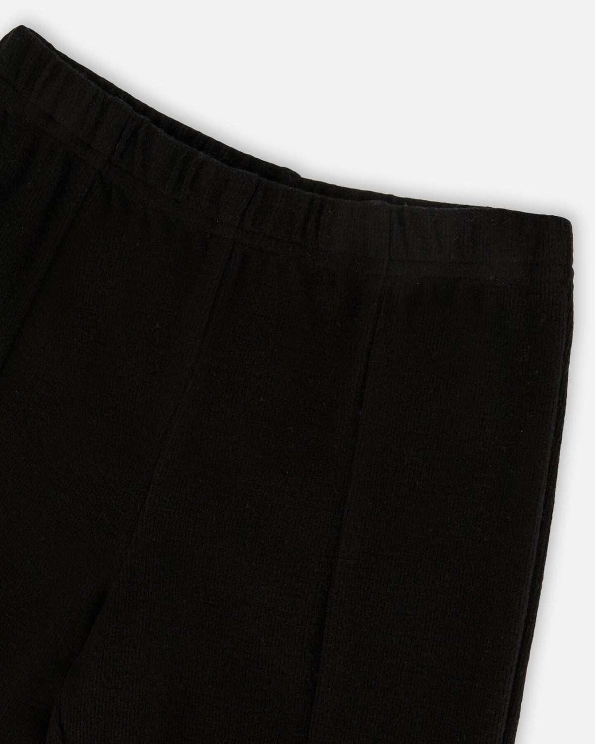 Ribbed Leggings Bootleg With Slit Black Clothing - Girls Outfits deux par deux