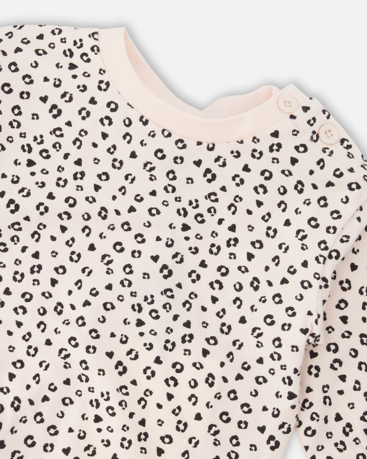 Organic Cotton Jersey Sweater And Pants Set Peach Animal Print Clothing - Infant deux par deux