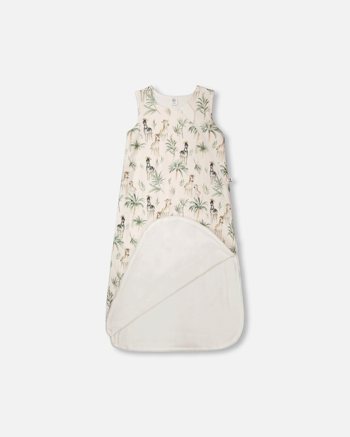 Organic Cotton Jersey Muslin Sleep Sack Beige Zebra Print Sleep Bags deux par deux