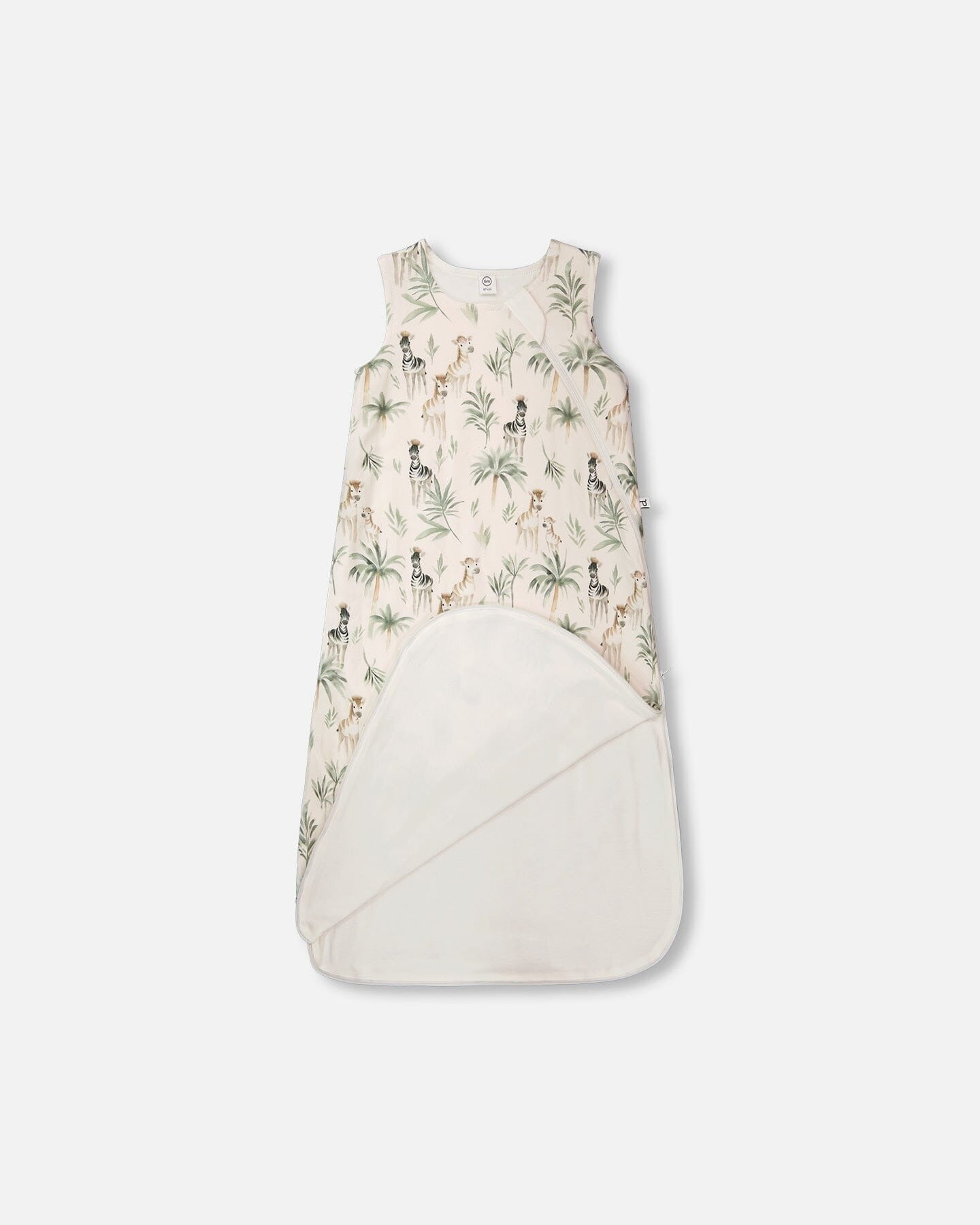 Organic Cotton Jersey Muslin Sleep Sack Beige Zebra Print Sleep Bags deux par deux