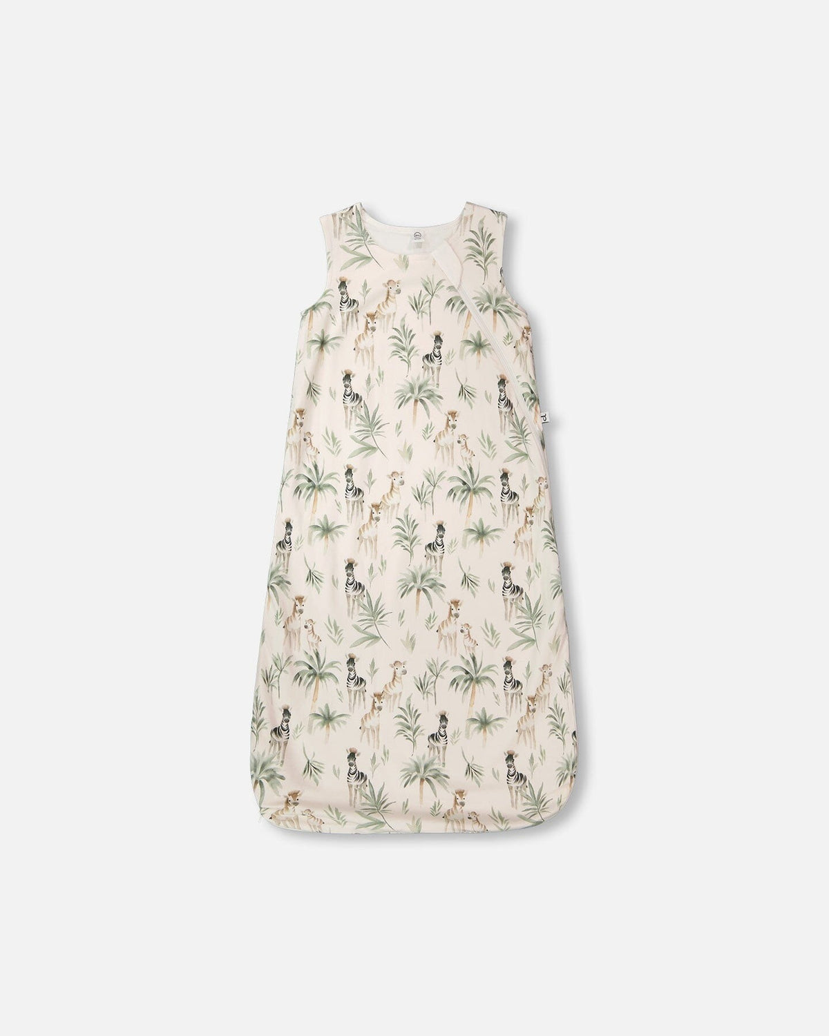 Organic Cotton Jersey Muslin Sleep Sack Beige Zebra Print Sleep Bags deux par deux