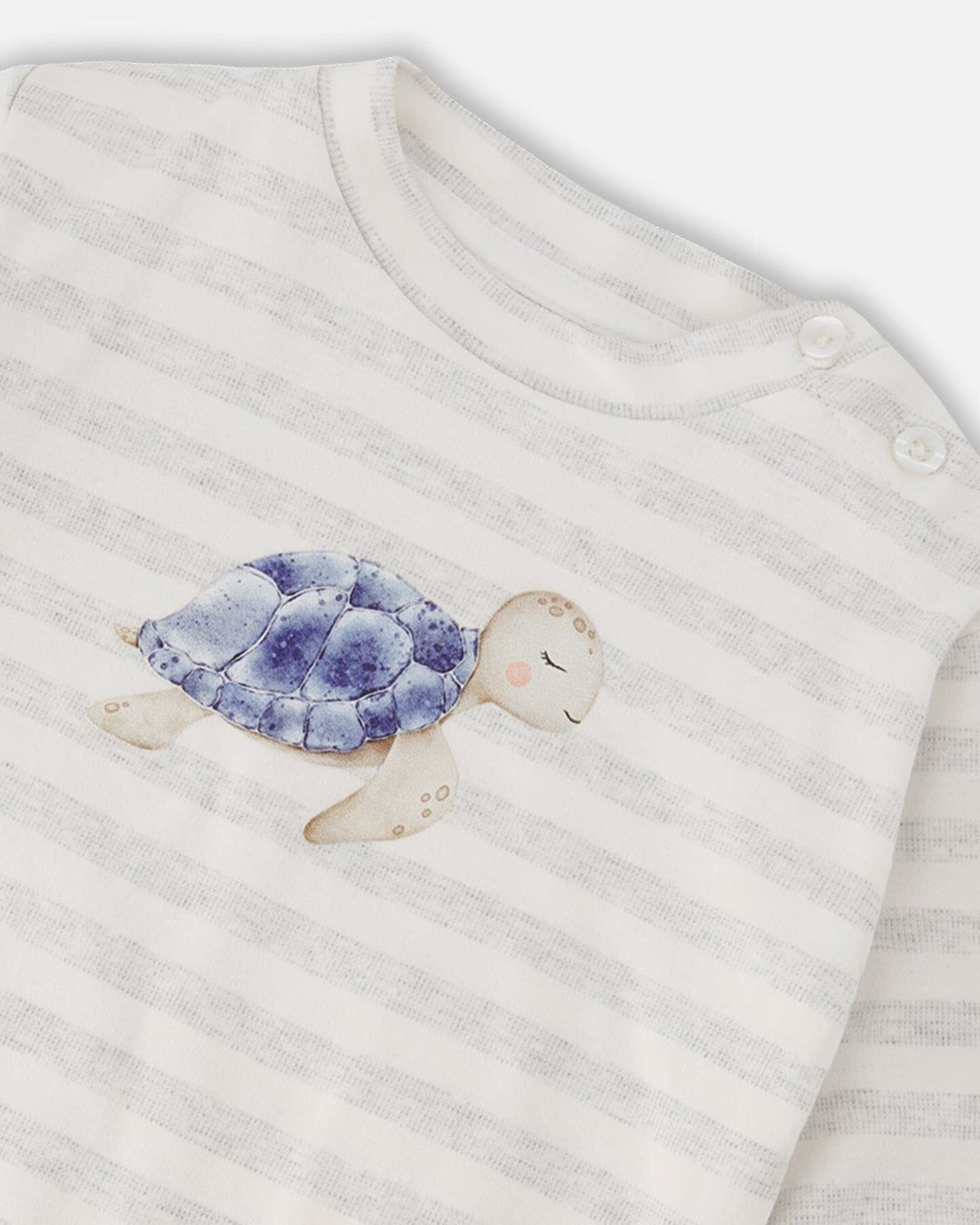 Soft Jersey Sweater And Pants Set White And Grey Stripes Clothing - Infant deux par deux