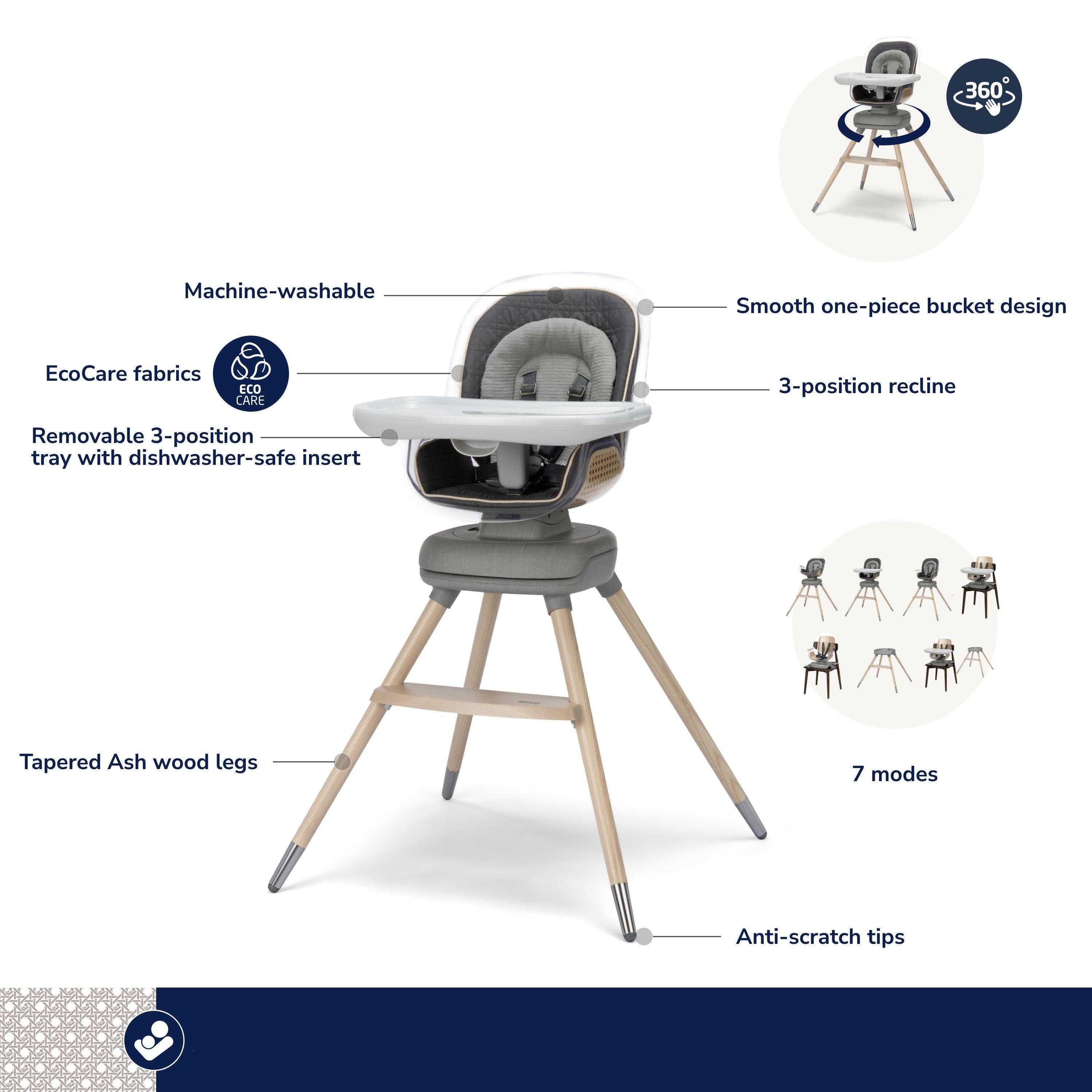 Kindred Kiskadee 360° Rotating High Chair High Chairs Maxi-Cosi